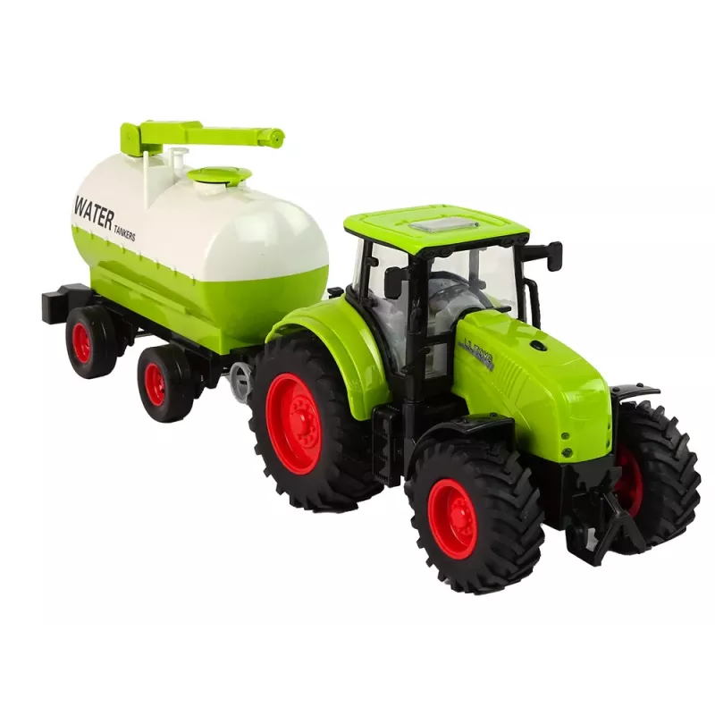 LEAN TOYS traktori isolla perävaunulla Green Farm