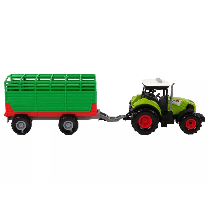 LEAN TOYS traktori perävaunulla maatila-auto