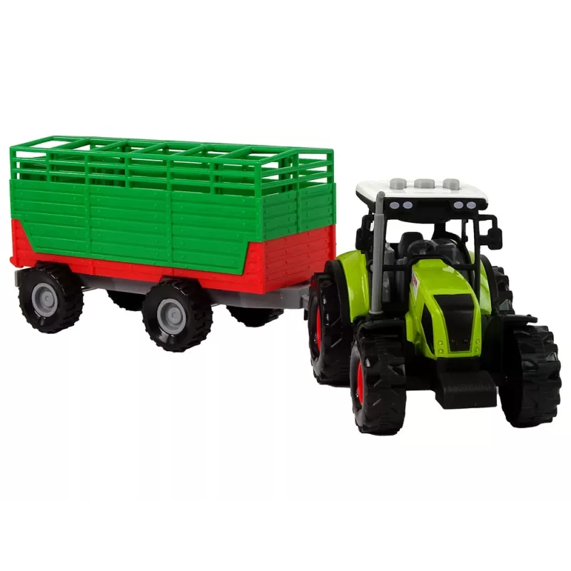 LEAN TOYS traktori perävaunulla maatila-auto