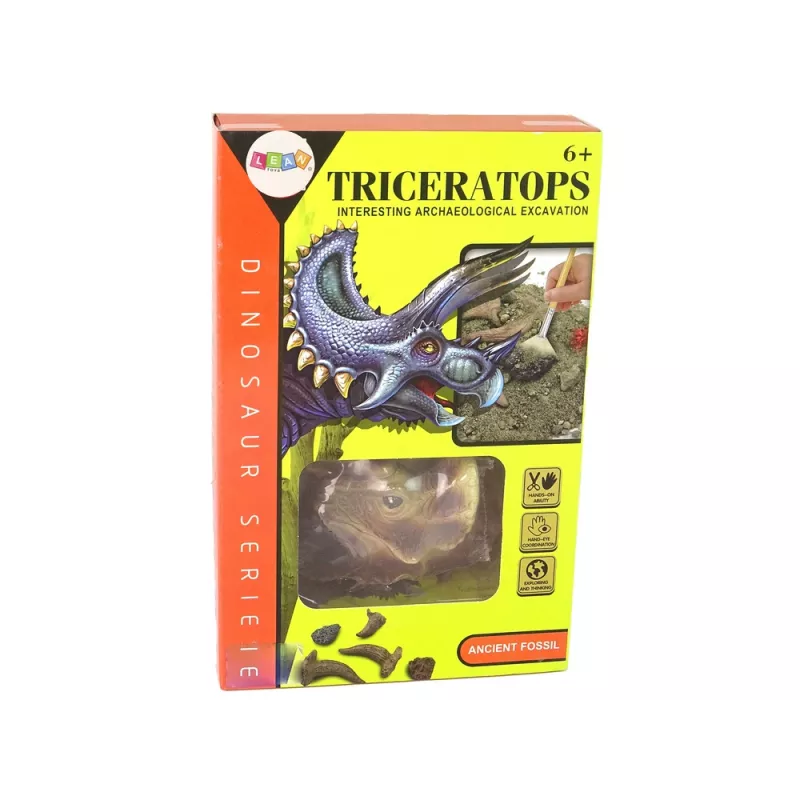 LEAN TOYS Triceratops dinosaurus kaivaus- ja opetussarja