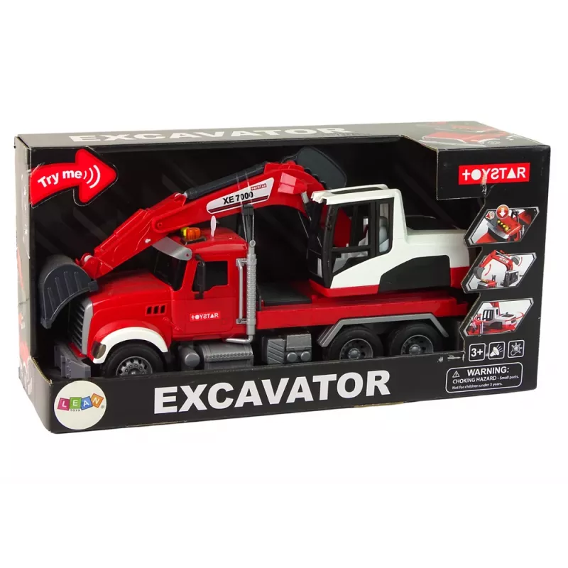 LEAN TOYS kuorma-auto kaivinkone traktori kaivinkone ääni valo
