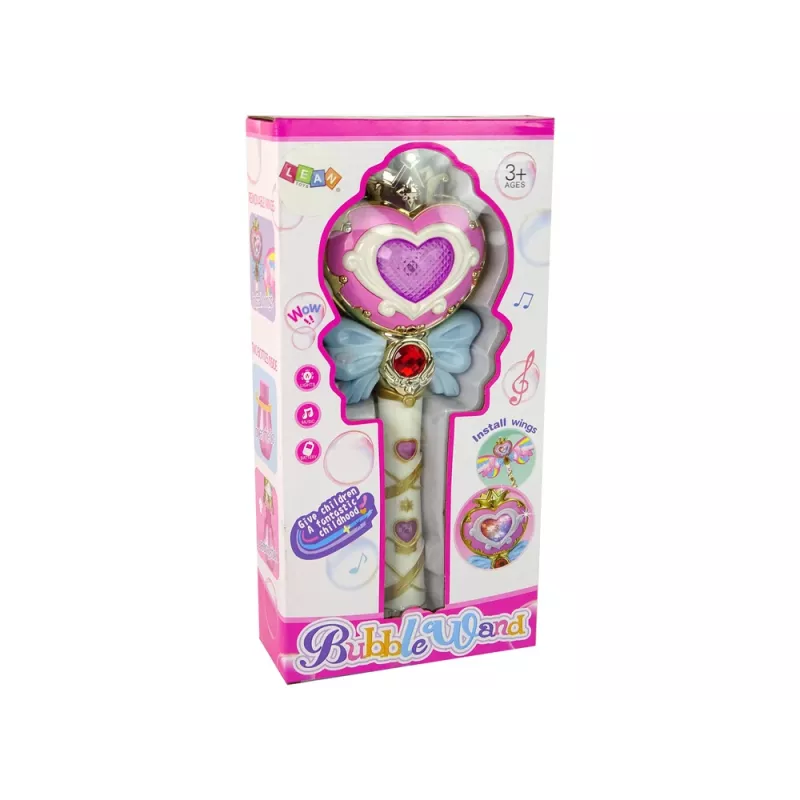 LEAN TOYS Saippuakuplatikku valoilla ja äänillä pinkki