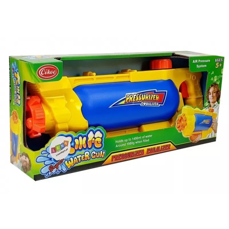 LEAN TOYS vesipyssy 1450 ml keltainen-sininen