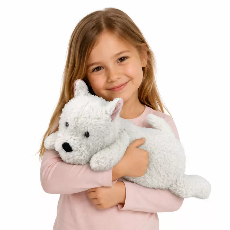 LEAN TOYS West Highland White Terrier pehmokoira pehmolelu, valkoinen, 40 cm