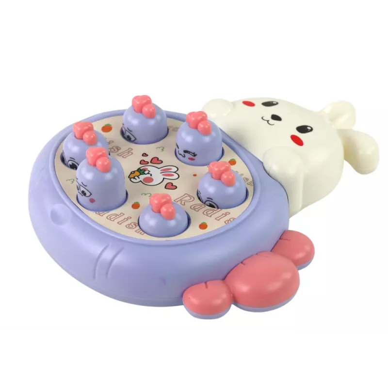 LEAN TOYS Whac-A-Mole violetti arcade porkkana-murskaus jänispeli