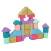 LEAN TOYS Puupalikat pastellivärit 28 osaa linna
