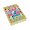 LEAN TOYS Puupalikat pastellivärit 28 osaa linna
