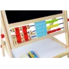 LEAN TOYS puutaulu helmitaululla, kellolla, numeroilla ja magneetilla