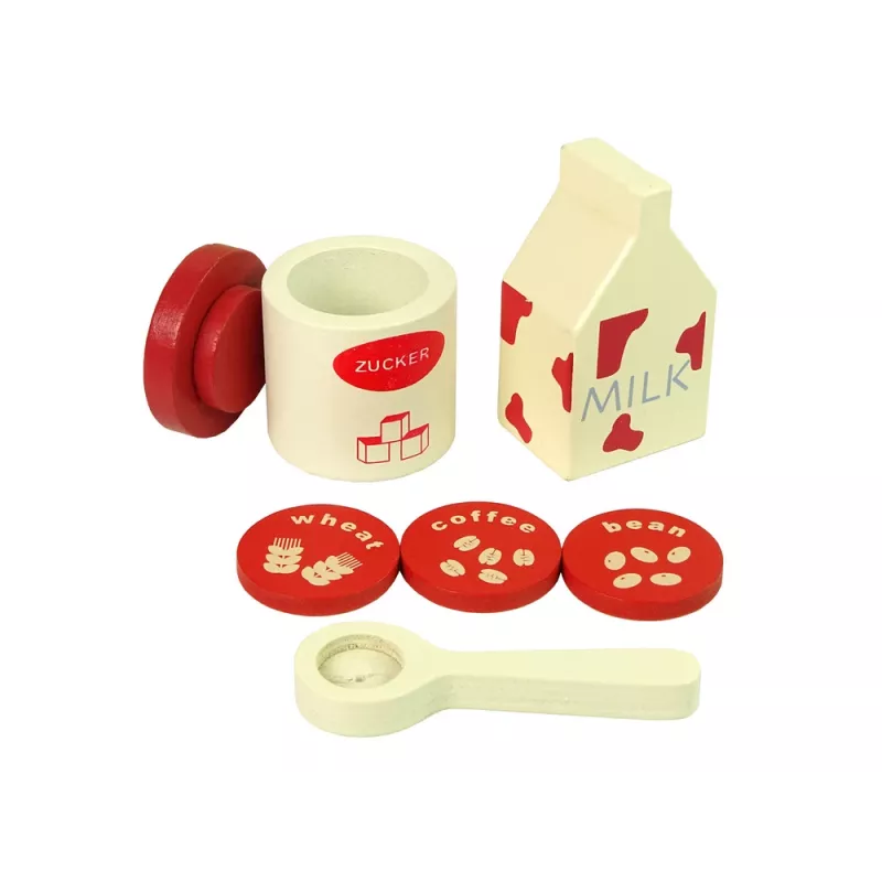 LEAN TOYS Puinen kahvinkeitinlisävaruste keittiö lapset