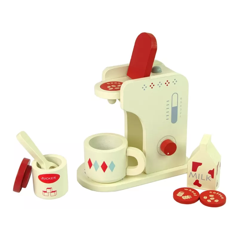 LEAN TOYS Puinen kahvinkeitinlisävaruste keittiö lapset
