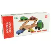 LEAN TOYS puinen kuorma-auto vihreä rakennuspalikoilla