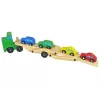 LEAN TOYS puinen kuorma-auto vihreä rakennuspalikoilla