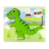 LEAN TOYS Puinen Isanosaurus vihreä dinosauruspalapeli