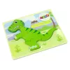 LEAN TOYS Puinen Isanosaurus vihreä dinosauruspalapeli