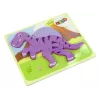 LEAN TOYS Puupalapeli dinosaurus Corythosaurus pinkki Spinosaurus violetti