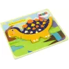 LEAN TOYS Puupalapeli dinosaurus Triceratops Ankylosaurus oranssi