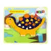 LEAN TOYS Puupalapeli dinosaurus Triceratops Ankylosaurus oranssi