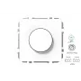 IMP ISR-008-01.M/WM LED-himmennin, moderni