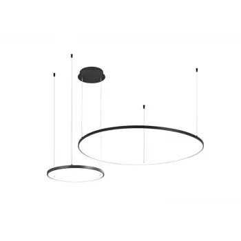 Sibiu 2023193-2-BK LED-riippuvalaisin, 2 pyöreää varjostinta, 4000 K, musta