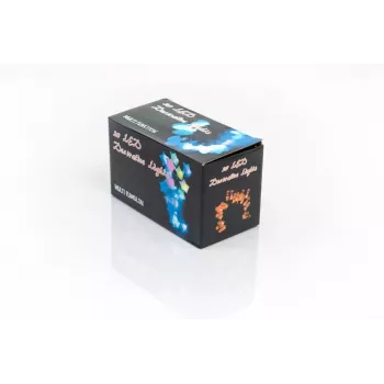 LED-valosarja kelloilla, 20 lämminvalkoista LEDiä, 2,5 m, paristokäyttöinen, kulta
