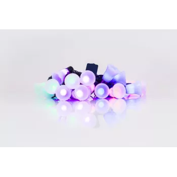 LED-valosarja kelloilla, 20 lämminvalkoista LEDiä, 2,5 m, paristokäyttöinen, kulta