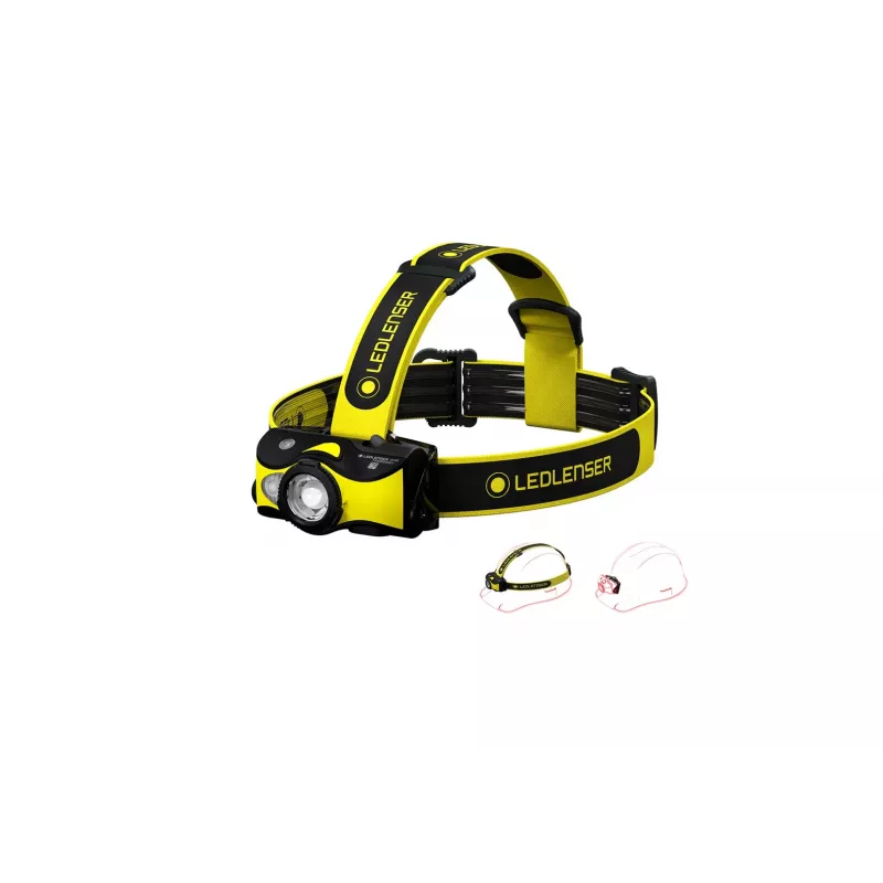 Ledlenser iH9R ladattava LED-otsalamppu, musta/keltainen, 600 lm, IP54