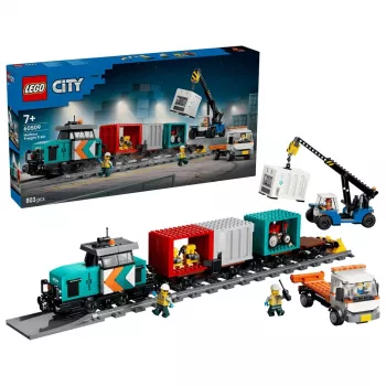 LEGO City 60509 sataman rahtijuna nosturilla ja kuorma-autolla