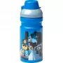 LEGO City juomapullo 390 ml sininen, pehmeä silikonijuoksuaukko ja puoliläpinäkyvä kansi, PP/silikoni, 1 kpl (40561735)