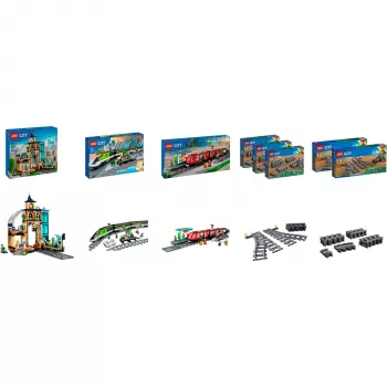 LEGO City juna-asema täysi settipaketti