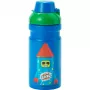 LEGO juomapullo FIREWORK GUY, 390 ml, sininen, silikoninen kaatonokka ja puoliläpinäkyvä kansi, PP/silikoni, 1 kpl (40560800)