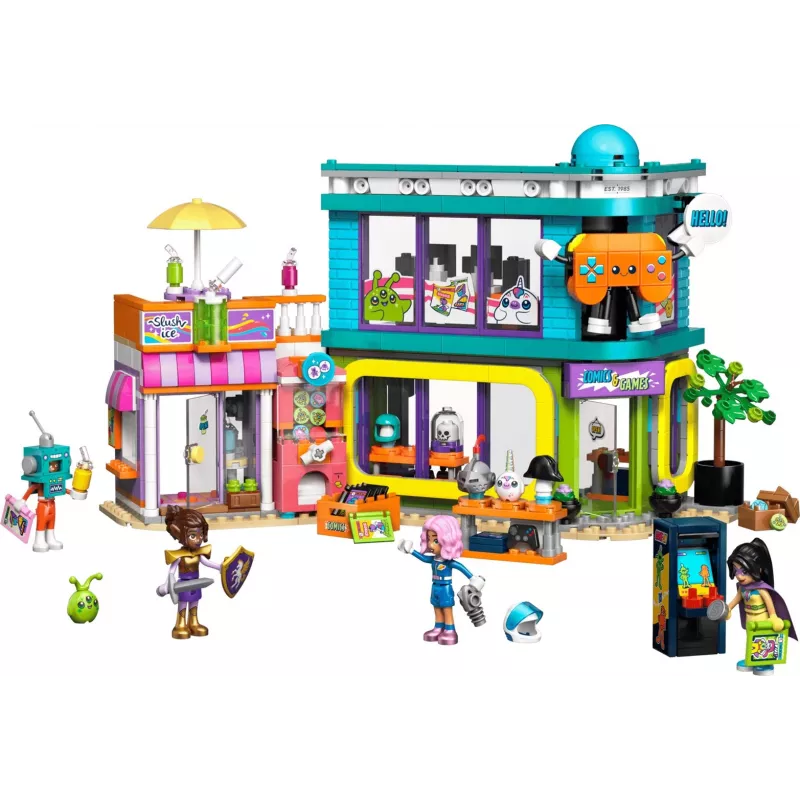 LEGO Friends 42674 sarjakuvakauppa ja pelikauppa rakennussarja