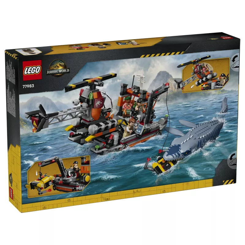 LEGO Jurassic World 77983 Mosasaurus Dinosaur Boat Attack (280 osaa, 3 minifiguuria, 7-vuotiaasta)