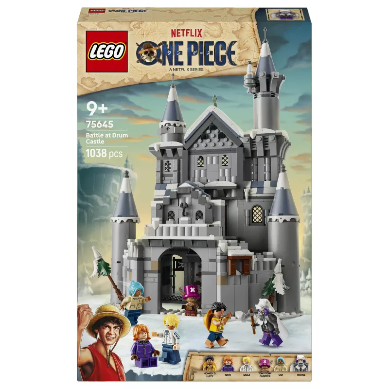 LEGO One Piece 75645 Taistelu Drumin linnassa rakennussarja (1038 palaa, 6 minihahmoa, 9+)