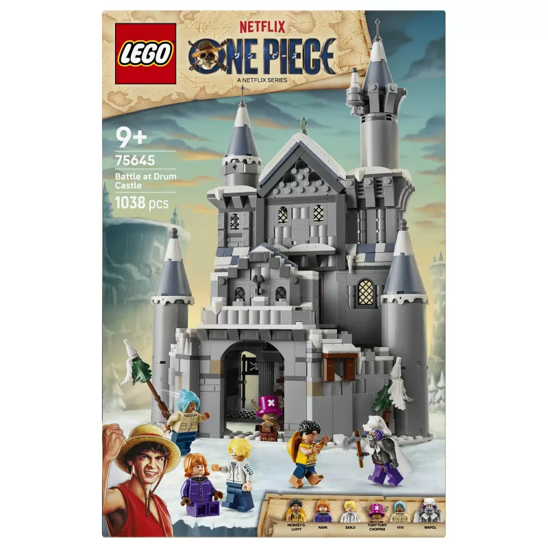 LEGO One Piece 75645 Taistelu Drumin linnassa rakennussarja (1038 palaa, 6 minihahmoa, 9+)