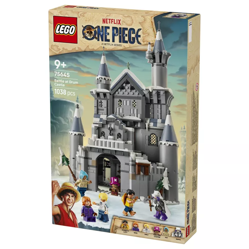 LEGO One Piece 75645 Taistelu Drumin linnassa rakennussarja (1038 palaa, 6 minihahmoa, 9+)