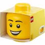 LEGO Storage Head Happy Boy Large keltainen 8.5L polypropeeni Minifigure Head -säilytysastia (40320820)