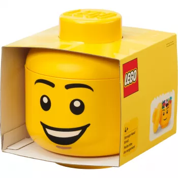 LEGO Storage Head Happy Boy pieni keltainen 2 litraa