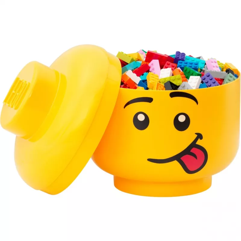 LEGO Storage Head Silly Large Yellow 8.5L Minifigure Head -säilytysastia