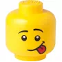 LEGO Storage Head Silly Large Yellow 8.5L Minifigure Head -säilytysastia