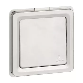 Legrand Soliroc 077811 yleiskäyttöinen yksi-/kaksinapainen kytkin, 1-napainen, 10AX, 250V, IP55, IK10, harmaa