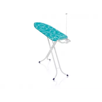 LEH LEIFHEIT AirBoard M kompakti silityslauta Thermo-Reflect-teknologialla, 120 x 38 cm, korkeussäädettävä 75-88 cm, kevyt EPP-runko, valkoinen/sininen
