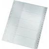LEITZ 1284 A4 erittäin leveät numeroidut välilehdet 1-20, harmaa, 20-osainen, polypropyleeni, 0,12 mm, merkittävällä kansilehdellä 1284-00