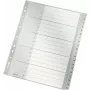 LEITZ 1284 A4 erittäin leveät numeroidut välilehdet 1-20, harmaa, 20-osainen, polypropyleeni, 0,12 mm, merkittävällä kansilehdellä 1284-00