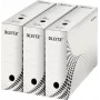 LEITZ easyboxx arkistolaatikko valkoinen 100 mm selkä, 100 % kierrätysaaltopahvi, kaksinkertaiset sulkuläpät, 25 kpl:n pakkaus (6132-00-00)