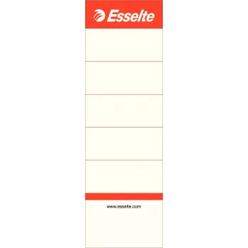 LEITZ Esselte vakiomuotoiset selkäetiketit, 50 x 158 mm, valkoinen, lyhyt, leveä, 75 mm:n kansioihin, 100 tarraa (810801)
