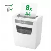 LEITZ IQ Home Office S P-4 silppusilppuri, 8 arkkia, 10 L, valkoinen (80360000)