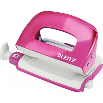 Leitz NeXXt Series WOW metalli-minilävistin, pinkki, 2-reikäinen, 10 arkkia, metallipinta 5060-10-23