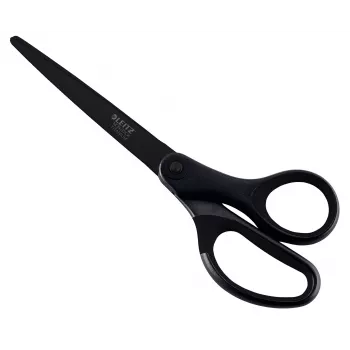 Leitz Titanium Quality -sakset 180 mm, ruostumattomat terät titaanipinnoitteella, ergonomiset Soft-Grip-kahvat, musta/punainen, paperille ja kankaalle 5419-60-95