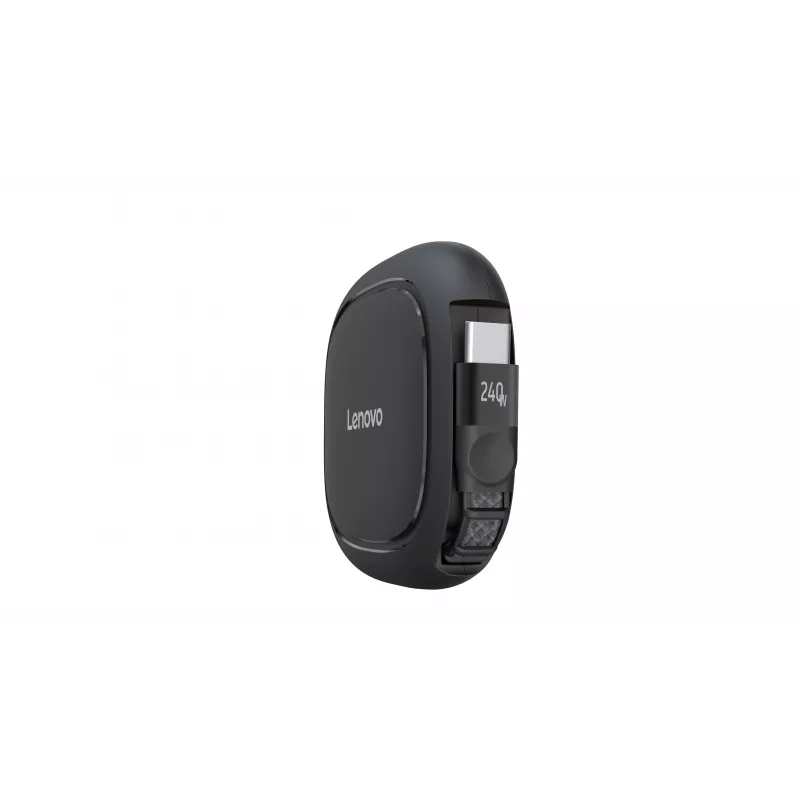 Lenovo 240W USB-C Sisäänvedettävä kaapeli, musta, 1,2 m, USB 2.0