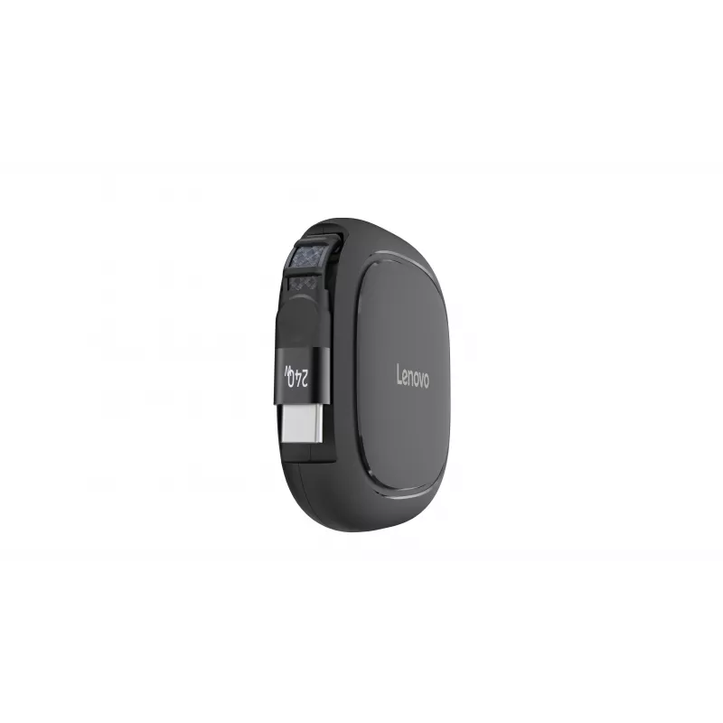 Lenovo 240W USB-C Sisäänvedettävä kaapeli, musta, 1,2 m, USB 2.0